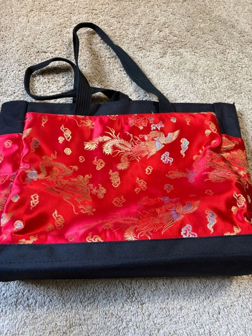Oriental Red Dragon Tote Bag